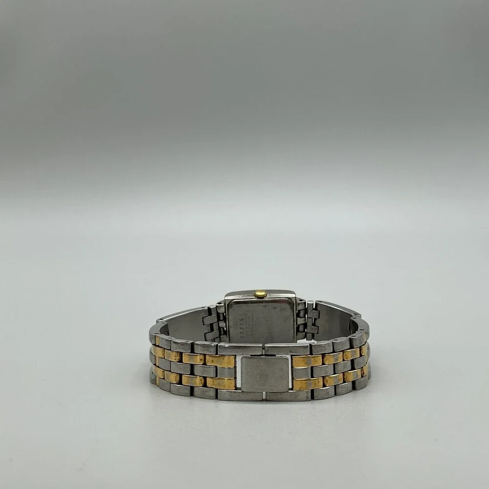 Pulsar V811-X040 Womens Watch 18mm White Dial Two Tone New Battery 7